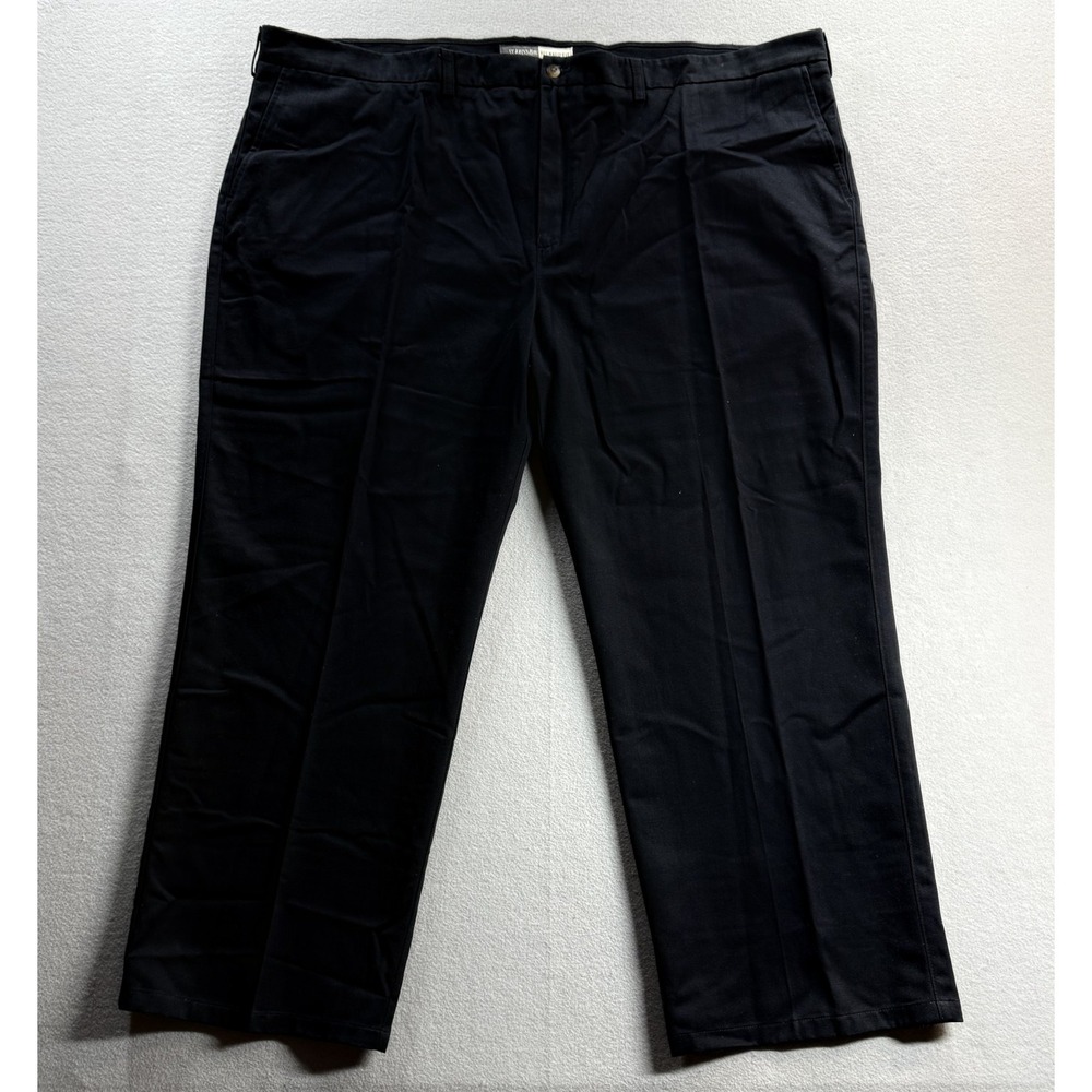 St. John's Bay Chino Pants Mens 52x29 Black Relaxed Fit Big & Tall Worry Free